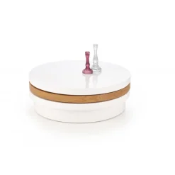 MICHELLE c. bord, - Hvid / gyldne eg