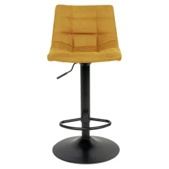Middelfart Barstol - Barstol i sennepsgul med sorte ben
