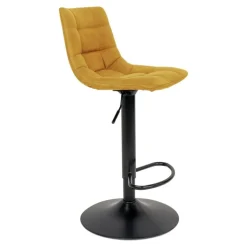 Middelfart Barstol - Barstol i sennepsgul med sorte ben