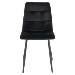 Middelfart Spisebordsstol - Stol i sort velour med sorte ben HN1207