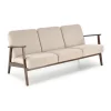 MILANO 3S sofa, Beige CASTEL#15 / mørk Valnød