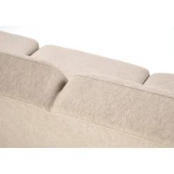MILANO 3S sofa, Beige CASTEL#15 / mørk Valnød