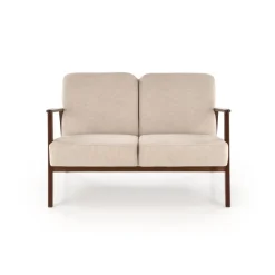 MILANO 2S sofa, Beige CASTEL#15 / mørk Valnød