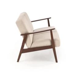 MILANO 2S sofa, Beige CASTEL#15 / mørk Valnød