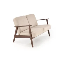 MILANO 2S sofa, Beige CASTEL#15 / mørk Valnød