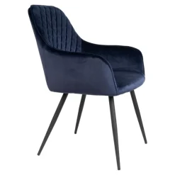 Milas Spisebordsstol - Blå velour