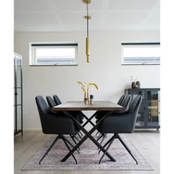 Milas Spisebordsstol m. Drejefod - Drejestol i sort PU