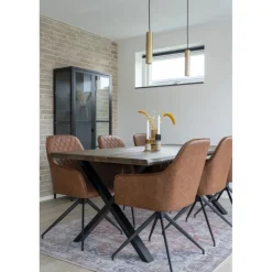 Milas Spisebordsstol m. Drejefod - i Cognac