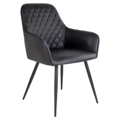 Milas Spisebordsstol Sort Pu