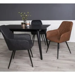 Milas Spisebordsstol Sort Pu