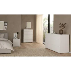 Millennium kommode 5 skuffer - Hvid