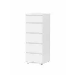 Millennium kommode m. 5 skuffer - Hvid