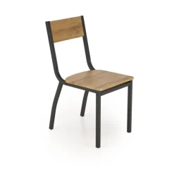 MILTON bord + 4 Spisebordsstole - Naturlig / Sort