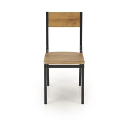 MILTON bord + 4 Spisebordsstole - Naturlig / Sort