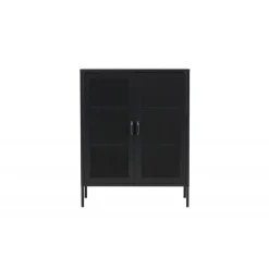 Misha - Opbevaringskab - Sort 100 x 80 x 40cm