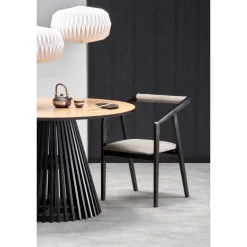 MIYAKI bord Naturlig eg, ben Sorte