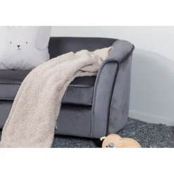Måna Børnesofa - Grå Velour