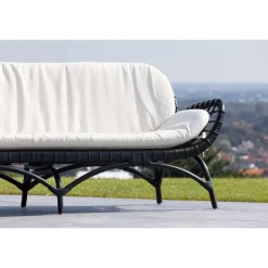 Moana 2 personers Havesofa - Sort