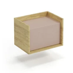 MOBIUS lavt skab 1D - hikora eg/Hvid