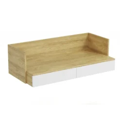 MOBIUS skrivebord 2S - hikora eg/Hvid