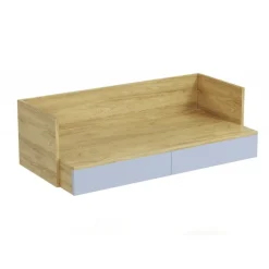 MOBIUS skrivebord 2S - hikora eg/Lyseblå