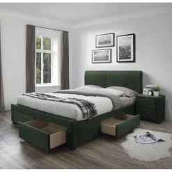 MODENA 3 seng med skuffer, - MørkeGrå