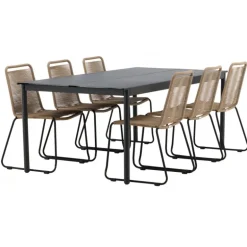 Modena Loungesæt - Havemøbelsæt - Sort og Latte