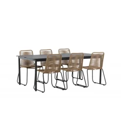 Modena Loungesæt - Havemøbelsæt - Sort og Latte