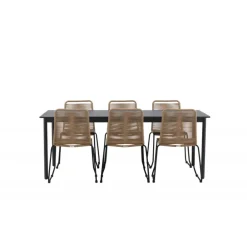 Modena Loungesæt - Havemøbelsæt - Sort og Latte