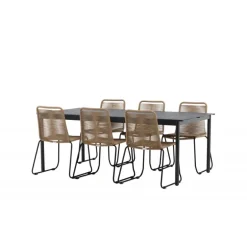 Modena Loungesæt - Havemøbelsæt - Sort og Latte