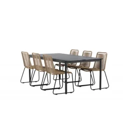 Modena Loungesæt - Havemøbelsæt - Sort og Latte