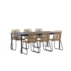 Modena Loungesæt - Havemøbelsæt - Sort og Latte