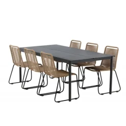 Modena Loungesæt - Havemøbelsæt - Sort og Latte