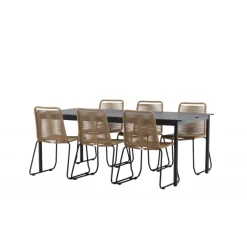 Modena Loungesæt - Havemøbelsæt - Sort og Latte