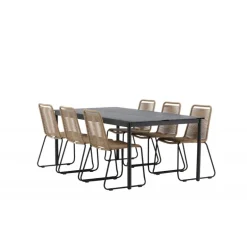 Modena Loungesæt - Havemøbelsæt - Sort og Latte