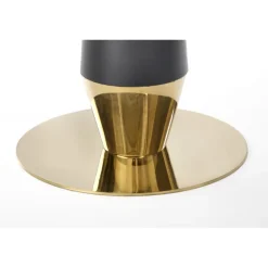 MOLINA Rundt spisebord, Sort marmor / Sort / guld