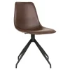 Monaco Dining Chair w. Swivel - Drejestol i mørkebrun PU