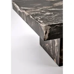 MONOLIT sofabord 80x80 cm - Sort mamorlook