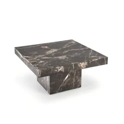 MONOLIT sofabord 80x80 cm - Sort mamorlook