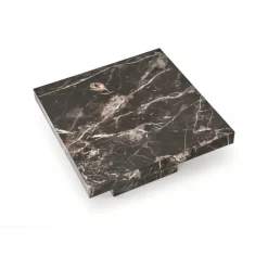 MONOLIT sofabord 80x80 cm - Sort mamorlook