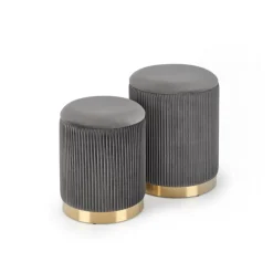 MONTY sæt af to skamler: - Grå