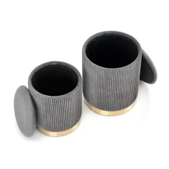 MONTY sæt af to skamler: - Grå