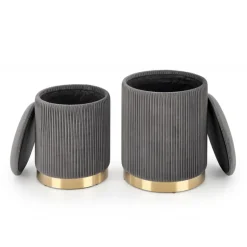 MONTY sæt af to skamler: - Grå