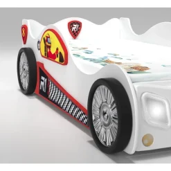 Monza Racer hvid børneseng med Madras - 90 x 190 cm