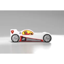 Monza Racer hvid børneseng med Madras - 90 x 190 cm