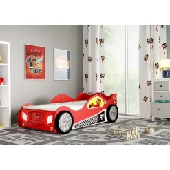 Monza Racer Rød børneseng med Madras - 90 x 190 cm