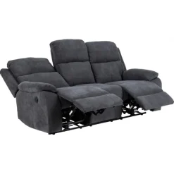 Mora 3 personers Elektrisk recliner Mørkegrå stof