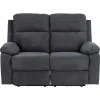 Mora 2 personers Elektrisk recliner Mørkegrå stof