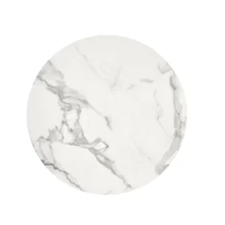 MORATA Rundt spisebord, Hvid marmor / Sort / guld