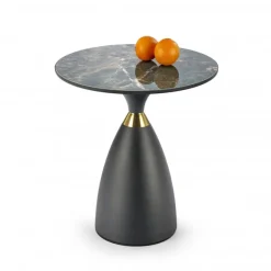 MORENA sofabord, grøn marmor / Sort / guld